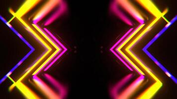 Multicolor Glowing Neon Rhombus Background VJ Loop in 4K video