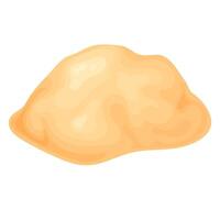 Different dough. Rolled out dough with a rolling pin for baking, pizza, bread. vector
