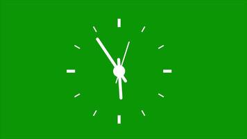 Clock Ticking Animation Green Screen Timer Countdown Effect video