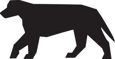 a silhouette of a dog walking in a straight line vector