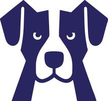 a dog head icon on a white background vector