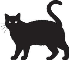 cat is standing in front of a white background vector