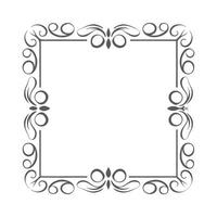 Decorative frame elegant swirls ornate border. vector
