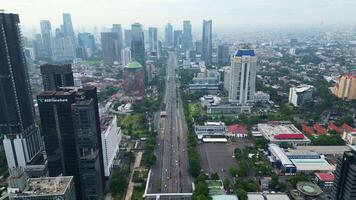 A cityscape with a large highway running through it 3 video