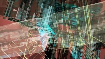 Futuristic Tech Blocks Background 3D Rendering video