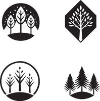 set of trees vector