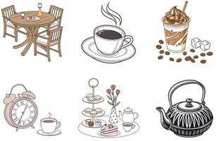 Hot Cocoa Latte Bundle. A Creamy. Cozy Winter Collection Illustrations vector
