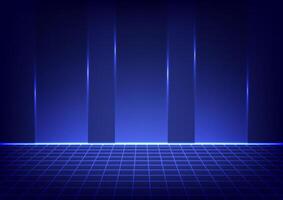Digital Retro Futuristic Background. Retro background neon game 80s cyberpunk futuristic concept. vector