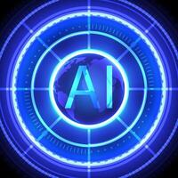 Digital technology AI background. Ring quantum circuit technology concept. Design for chipset cloud communiction computer concept processor vector