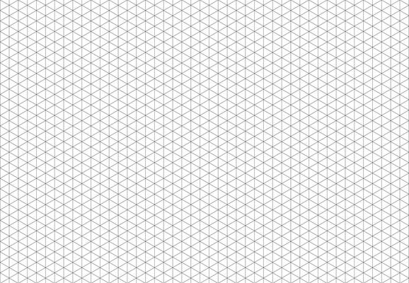 Isometric grid. Black line guides. 3d perspective background. Notebook sheet blank. Squared grid. Mathematics pattern. Typography mockup for making notebooks production for school. Printable backdrop.