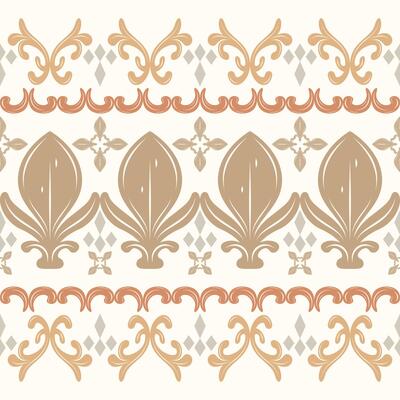 Ancient Ornate Scroll Gold Florals Element Warm Golden Brown Tones Delicate Elaborate Stripe Pattern. Luxury Border Traditional Greek Design with Scroll Ornament Design for Decorative Rich Art Work