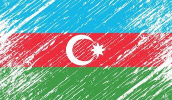 the flag of azerbaijan grunge texture vector