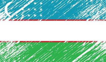 Uzbekistan grunge style flag ideal for patriotic themes vector