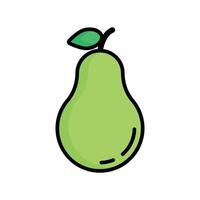 Flat Design Pear Fruit Icon vector