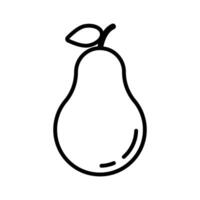 Pear Icon with Outline Style vector