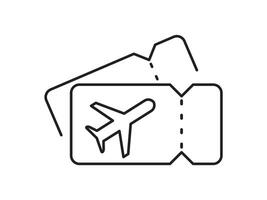 Minimal boarding pass icon perfect for travel related design projects vector