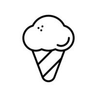Ice Cream Cone Outline Icon vector