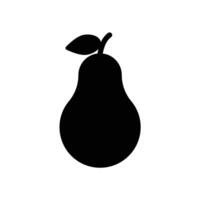 Black Pear Icon Simple Design vector