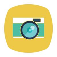 Flat Design Camera Icon vector