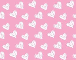 Seamless pink heart pattern with romantic and cute visual style vector