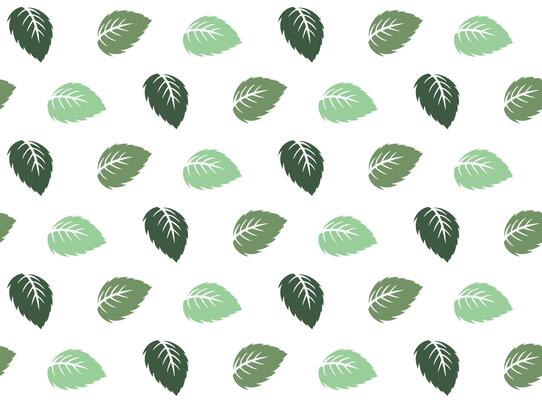 Seamless pattern of rose leaves in elegant botanical style