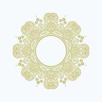 yellow decorative circle lines border background vector