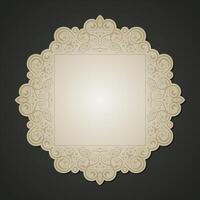 retro Calligraphic square ornament frame line vector