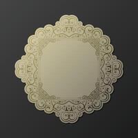 luxury Calligraphic square ornament frame line vector