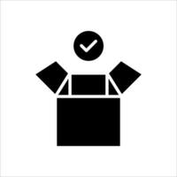 open box icon set on white background eps10 vector