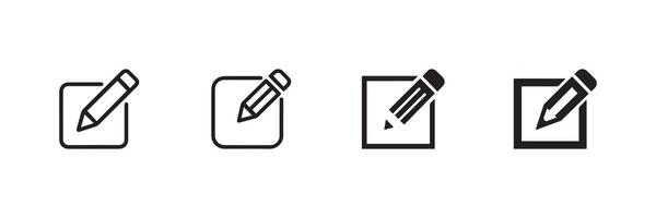 Edit Pencil Icon Set for Writing and Content Design vector
