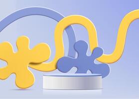 3d rendering, flowerAbstract minimal stage for product display present background. vector