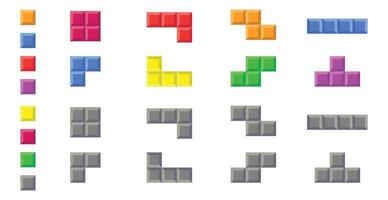 puzzle block cube game arcade colorful vector