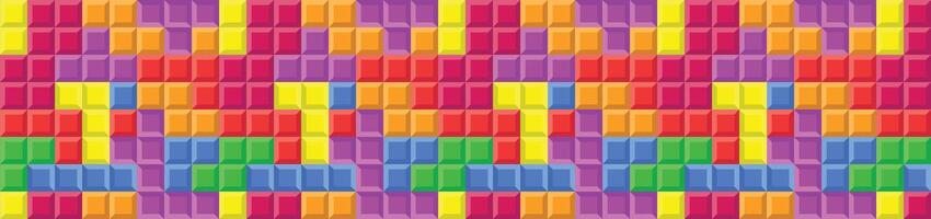 PUZZLE BLOCK PATTERN seamless pattern arcade game vector