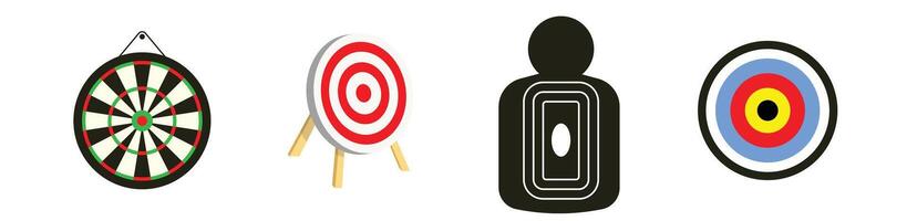 target board icon arrow dart gun shot icon goal vector