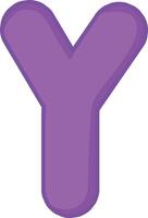 Playful Alphabet Font Letter Y vector