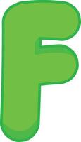 Playful Alphabet Font Letter F vector