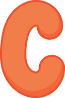 Playful Alphabet Font Letter C vector