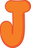 Playful Alphabet Font Letter J vector