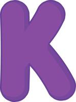 Playful Alphabet Font Letter K vector