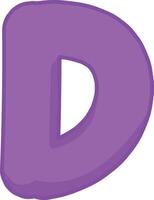 Playful Alphabet Font Letter D vector