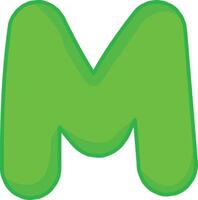 Playful Alphabet Font Letter M vector