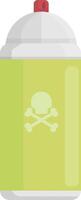 Green Bug Spray Can with Poison Symbol vector