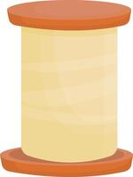 Thread Spool in Beige vector