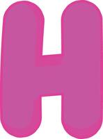 Playful Alphabet Font Letter H vector