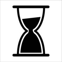 Silhouette of a sand timer Time is running out vector