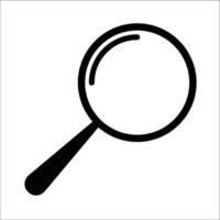 Illustration of a and magnifying glass commonly used to represent concepts like search discovery or investigation in various contexts vector