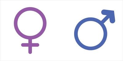Gender Symbols Representing female and male identities The image showcases the conventional icons for each standing for equality and recognition vector