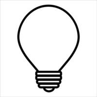 Stylized lightbulb icon in and symbolizing ideas and innovation illustration for web design and creative projects vector