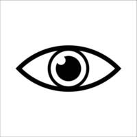 An illustration of a stylized eye with a pupil and outline on a The image is simple and clean suitable for various design uses vector