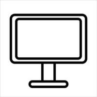 A minimalistic icon of a computer monitor with a stand Simplistic design emphasizing functionality and visual communication vector
